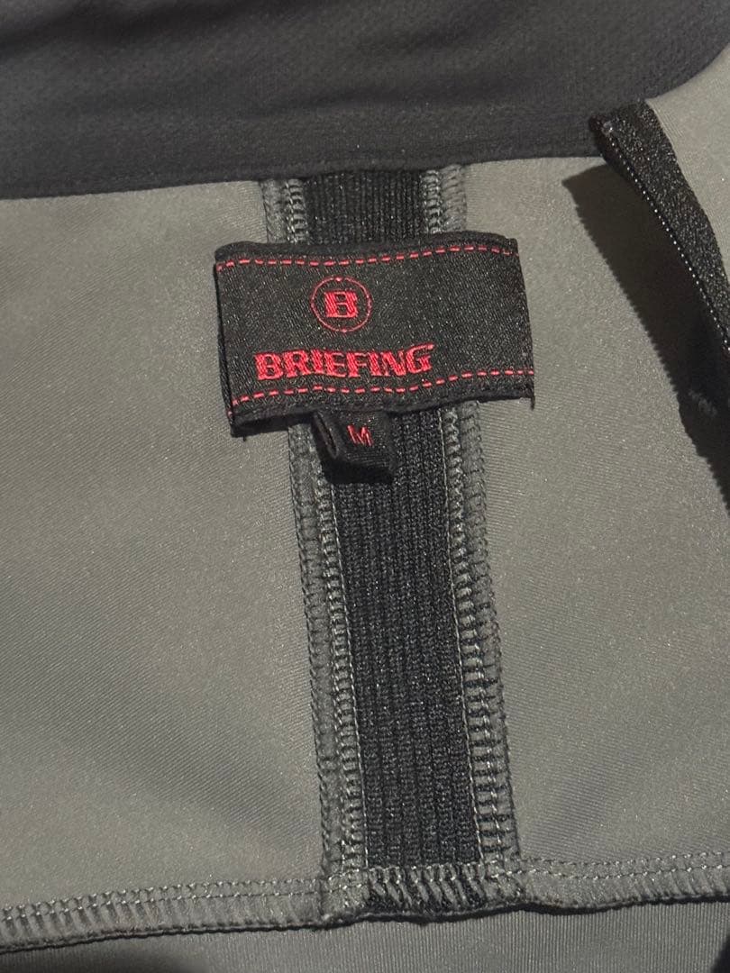 BRIEFING ハーフジップ M グレー BRG231M36 美品