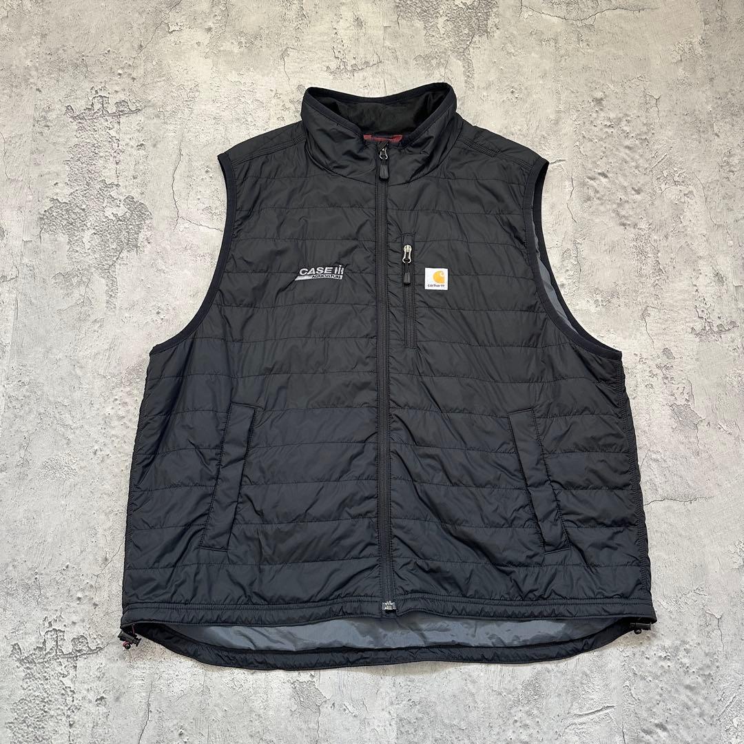【Carhartt】カーハート（2XL）ギリアムベスト＊企業ロゴ＊中綿＊ナイロン