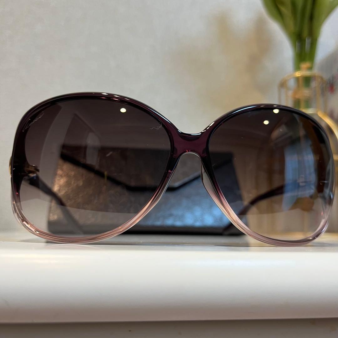 GUCCI サングラス インターロッキング ラブリーハート GG パープル