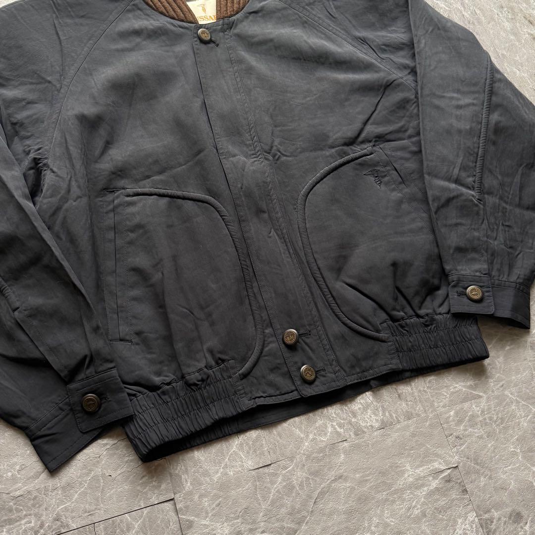 TRUSSARDI 短丈　ボンバージャケット　シルク100% 絹