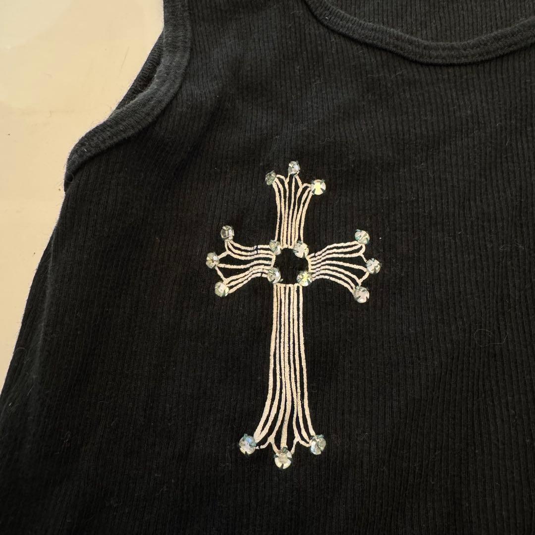 本物保証★Chrome Hearts★超レア！ストーン付き！メンズタンクM