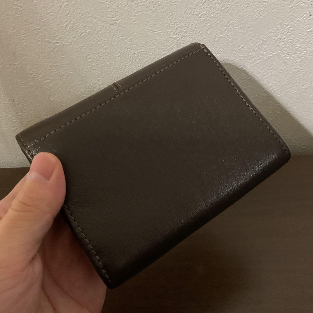 ☆開店セール☆ 新品未使用 美品 コーチ レザー ギャザー ロゴ 折り財布