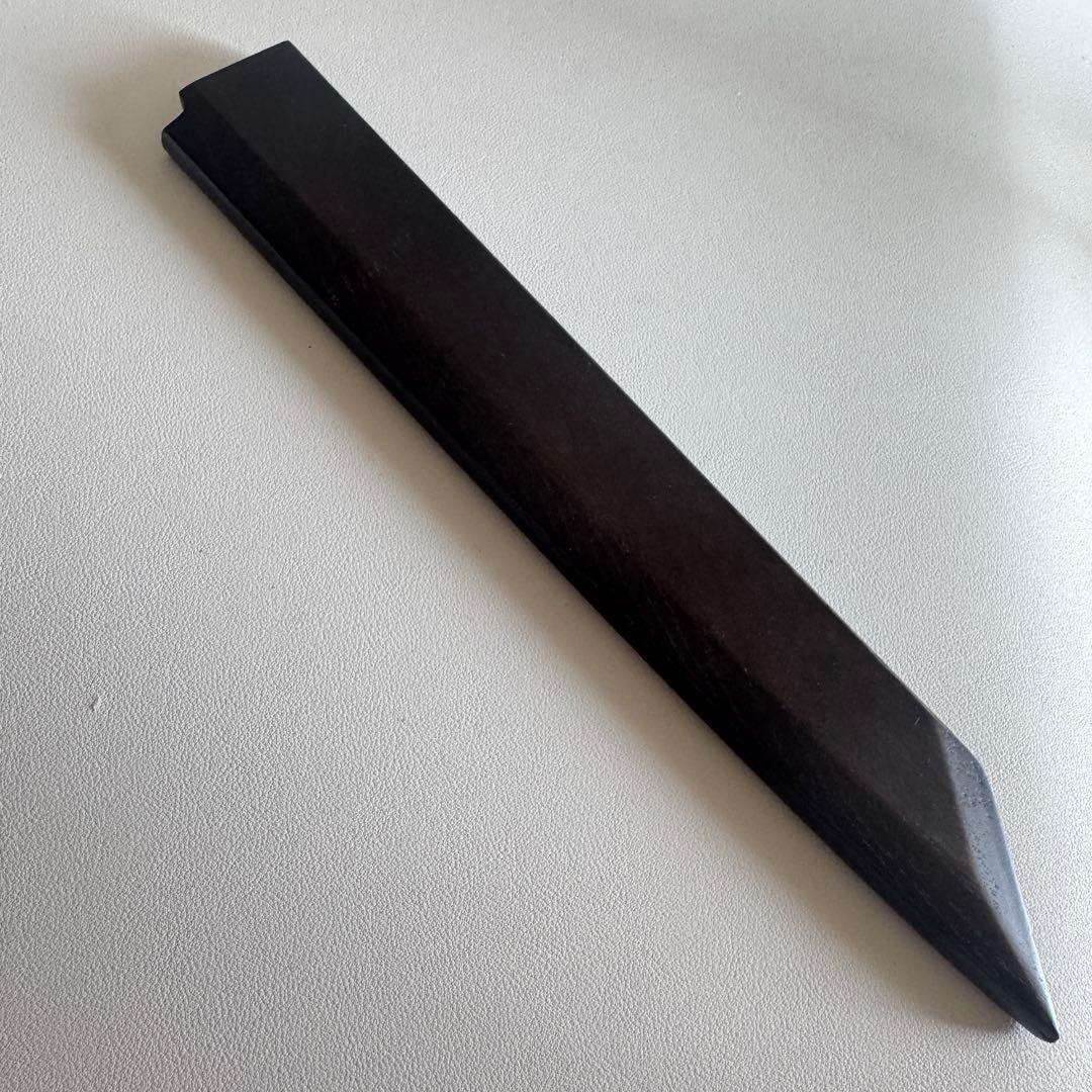 鞘付き 270mm 切付柳刃包丁 本牛角黒檀八角柄 刺身包丁 全鋼　和包丁-