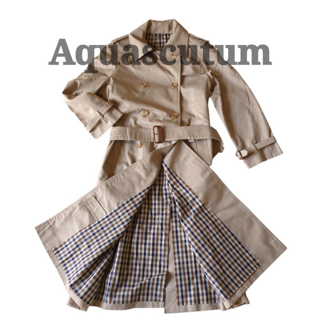【美品】アクアスキュータム Aquascutum トレンチコート Aqua5