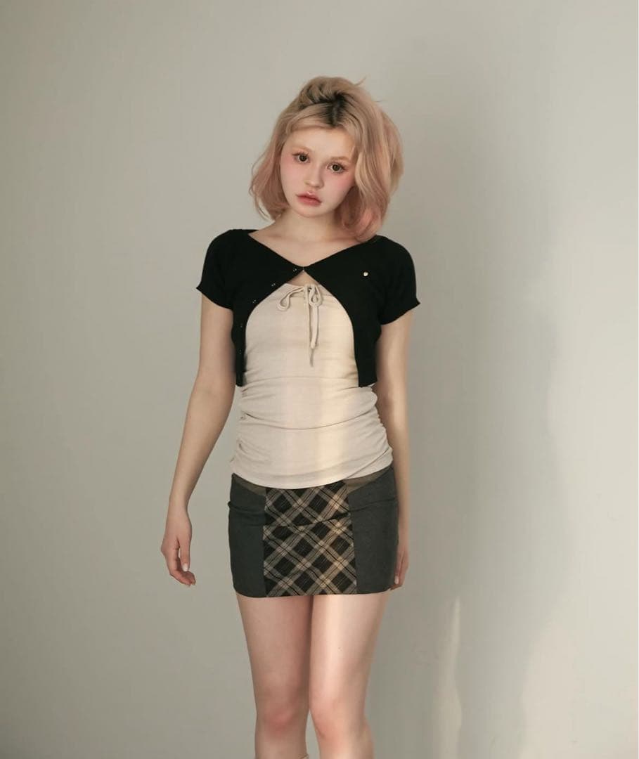 トップス andmary Vickey set tops Black