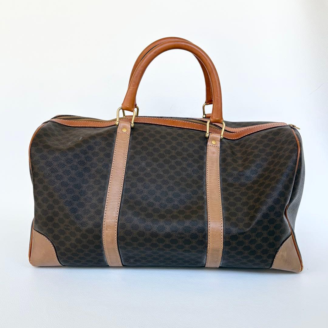 CELINE セリーヌ　マカダム　トリオンフ　ボストンバッグ　カデナ　男女兼用