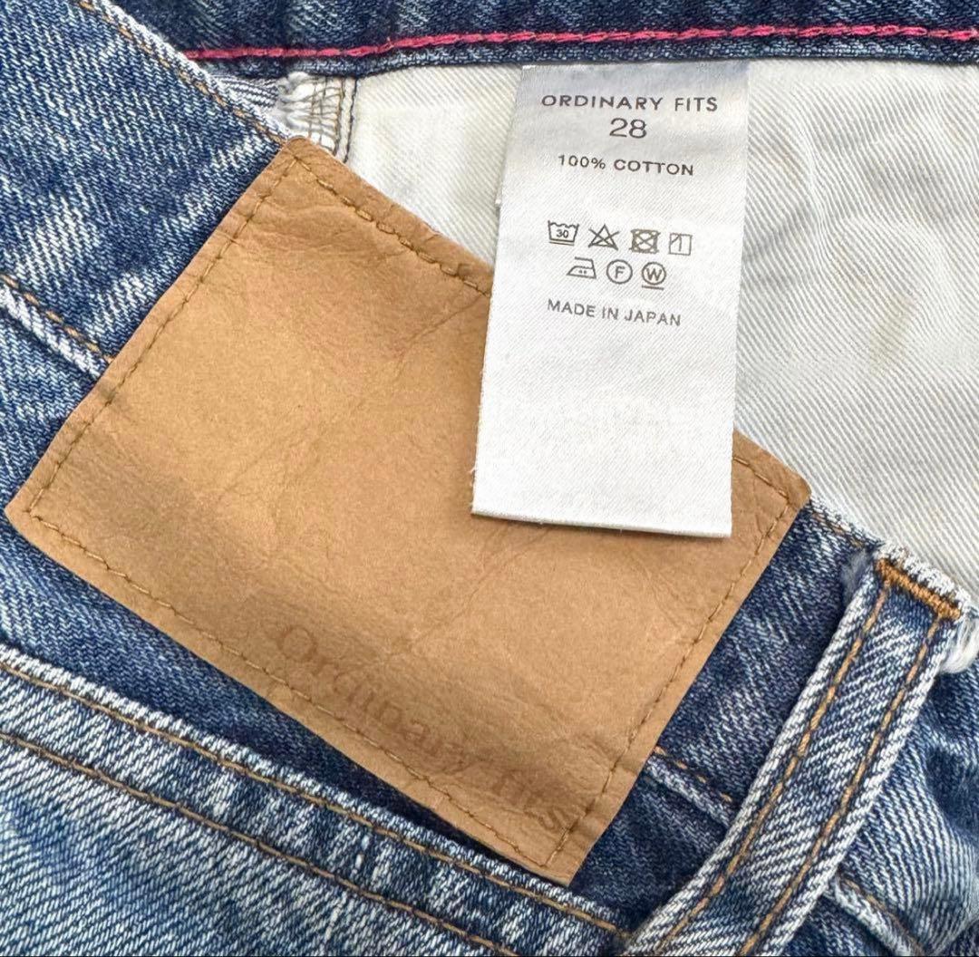 オーディナリーフィッツ LOOSE ANKLE DENIM PANTS USED