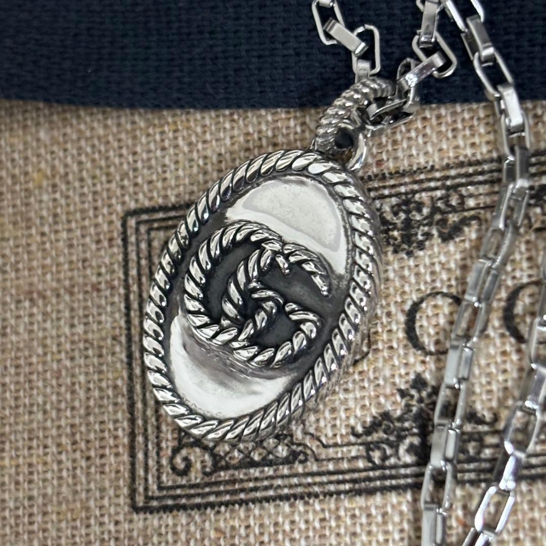 GUCCI 新品同様品　ダブルGマーモントネックレス　インターロッキング 925