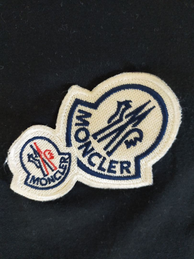 MONCLER ダブルワッペンTシャツ 黒 Mサイズ モンクレール 半袖Tシャツ