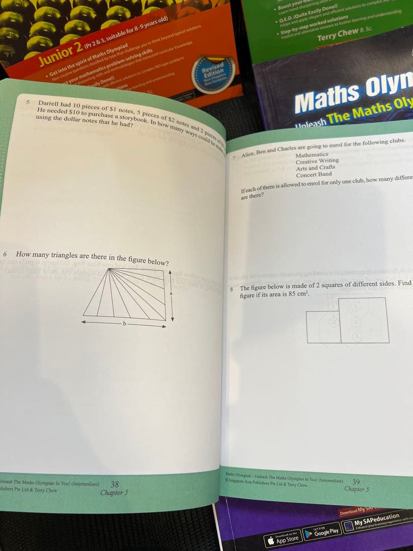 洋書　Maths Olympiad 5冊 Sap Education 未使用