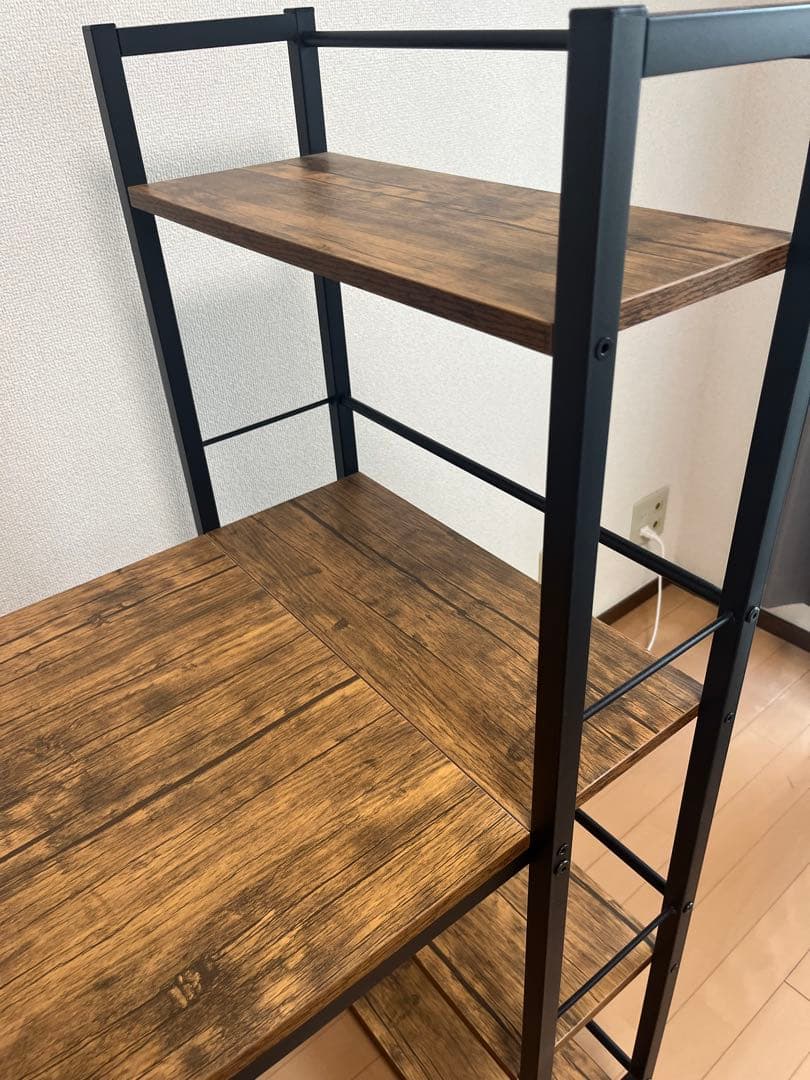 山善パソコンデスク オープンシェルフ付き