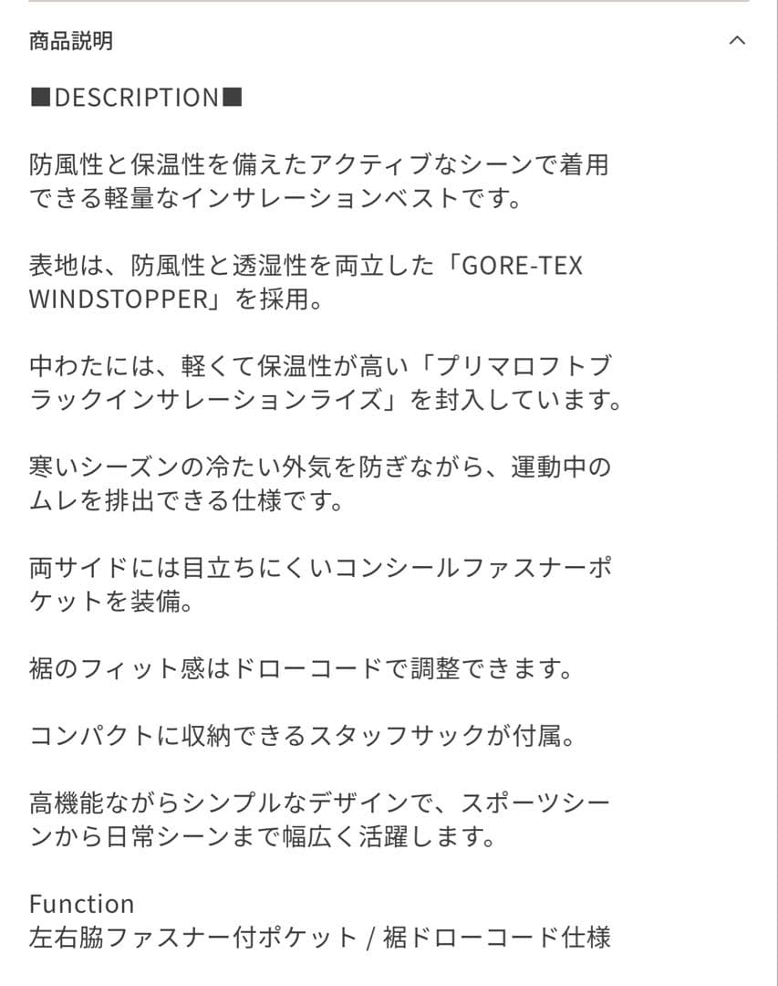【最終値下】THE NORTH FACE ノースフェイス　ゴアテックス　ベスト
