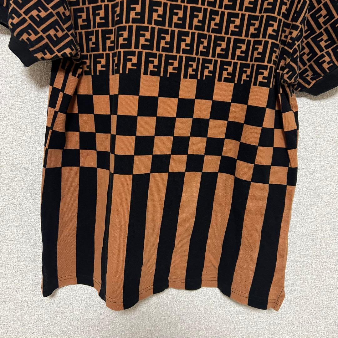 FENDI mare ズッカ柄　半袖ポロシャツ