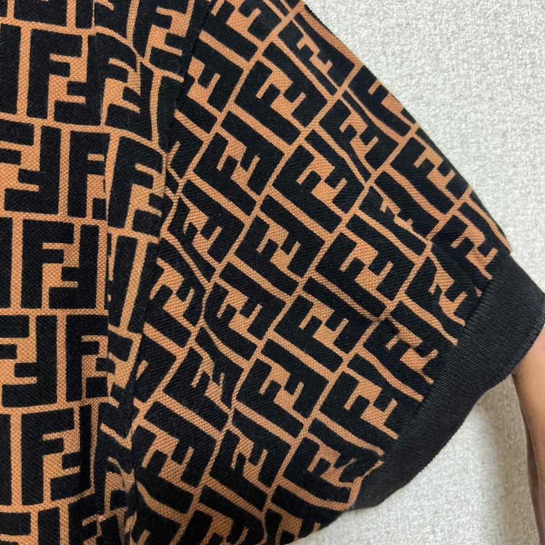 FENDI mare ズッカ柄　半袖ポロシャツ
