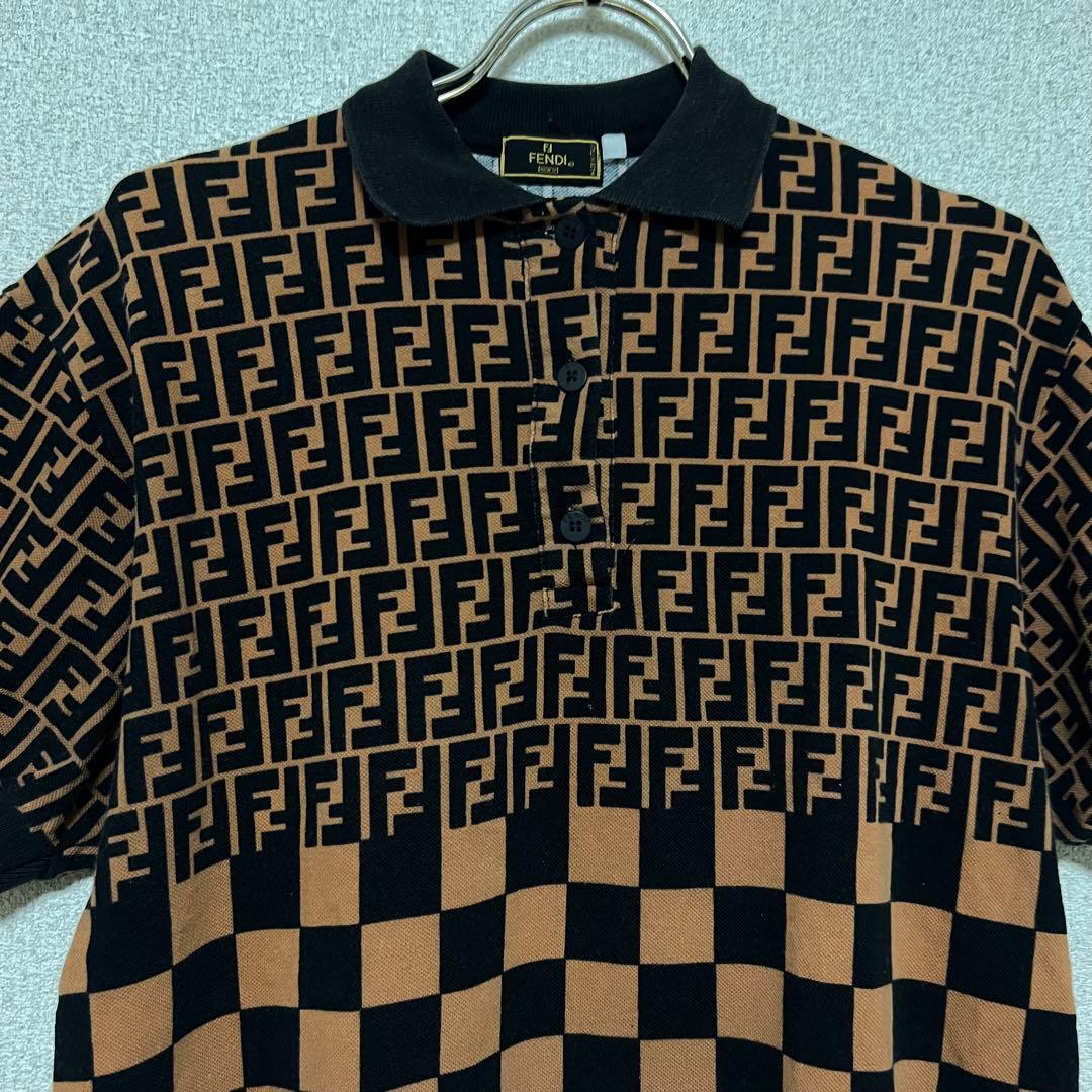 FENDI mare ズッカ柄　半袖ポロシャツ