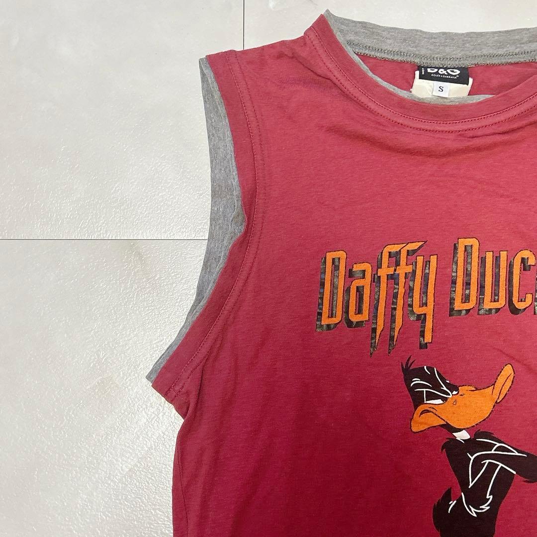 【希少❣️】D&G ダフィーダック ノースリーブ Y2K ストリート 赤 S