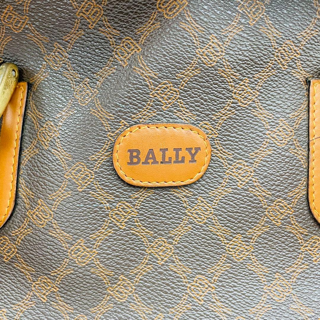 良品 BALLY ボストンバッグ レザー ブラウン 大容量 肩掛け