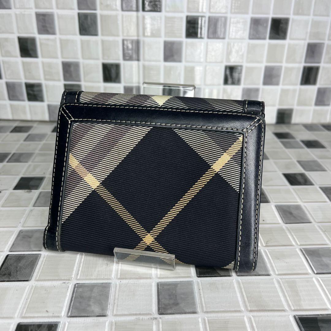 美品 Burberry バーバリーブルーレーベル 二つ折り財布
