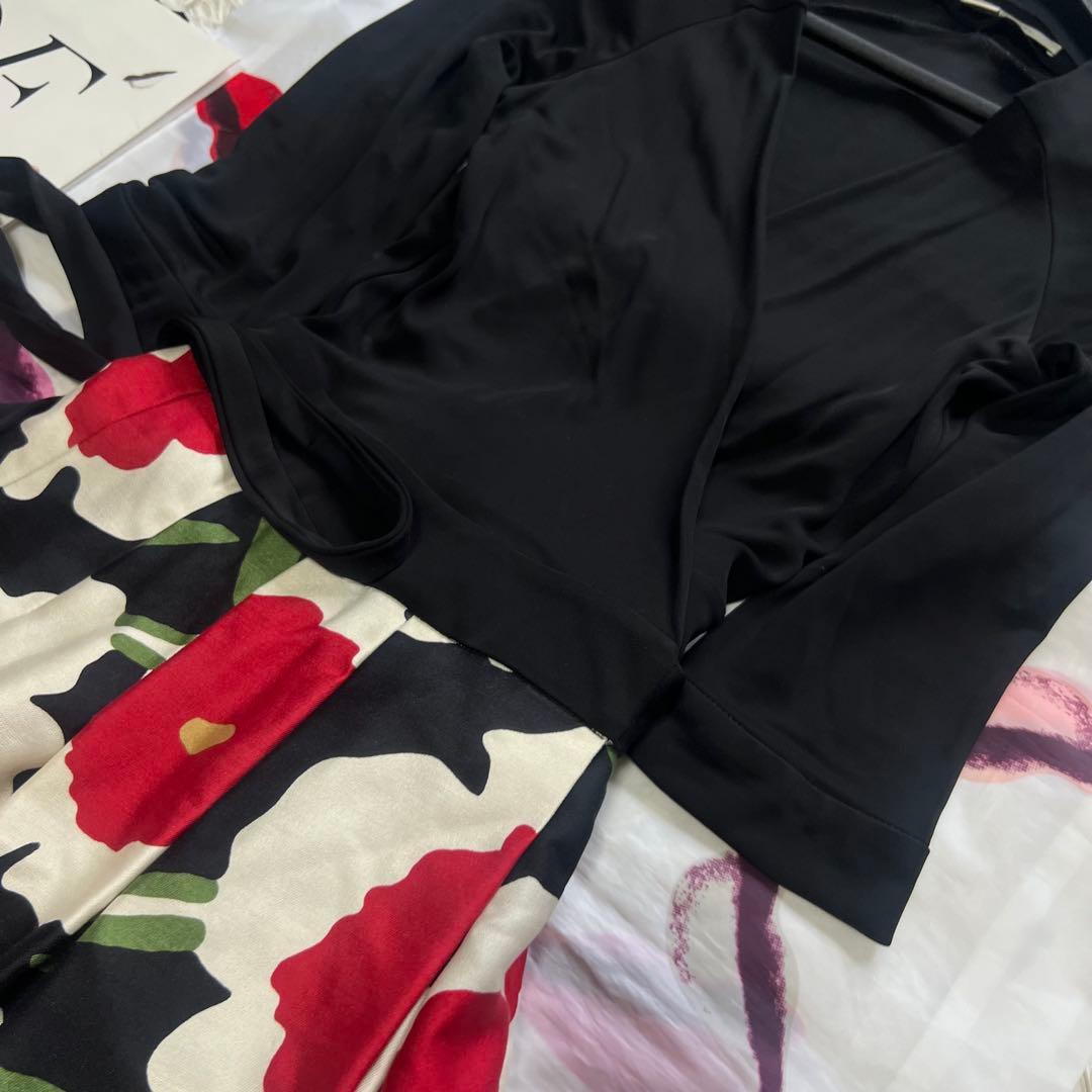 【良品】DIANEvonFURSTENBERG ラップワンピース ブラック 2