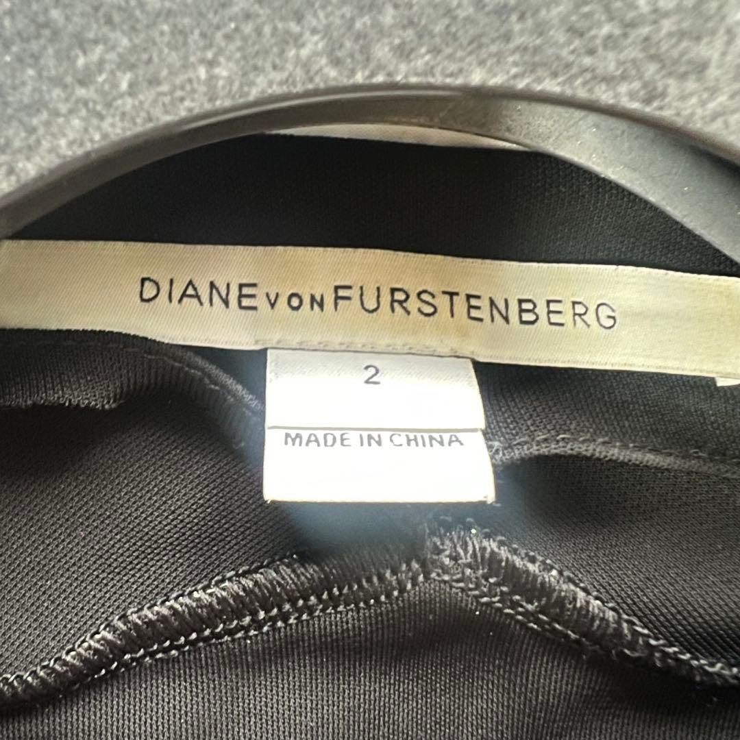 【良品】DIANEvonFURSTENBERG ラップワンピース ブラック 2