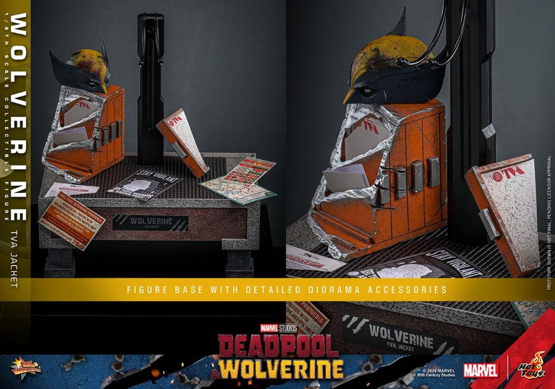 ホットトイズ 1/6 デッドプール ウルヴァリン TVAジャケット MMS756