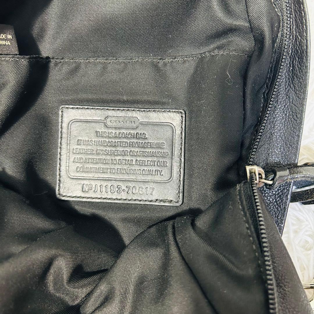 人気 COACH ボディバッグ クロスボディ レザーブラック コーチ 70617