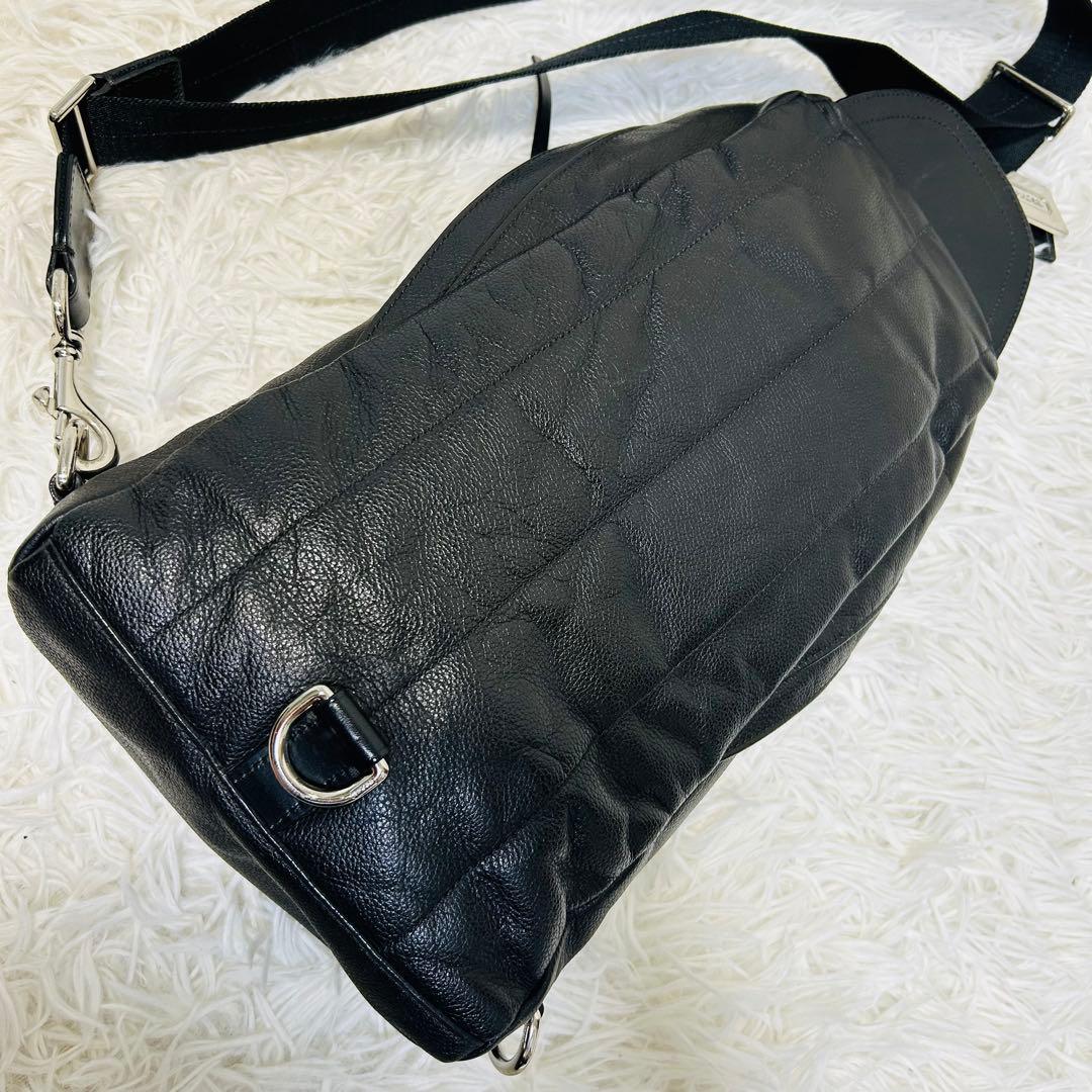 人気 COACH ボディバッグ クロスボディ レザーブラック コーチ 70617