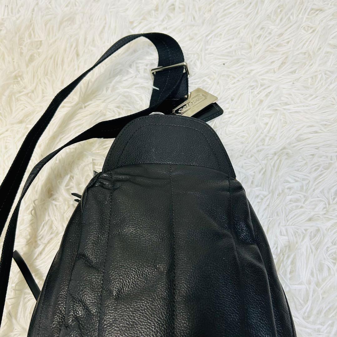 人気 COACH ボディバッグ クロスボディ レザーブラック コーチ 70617