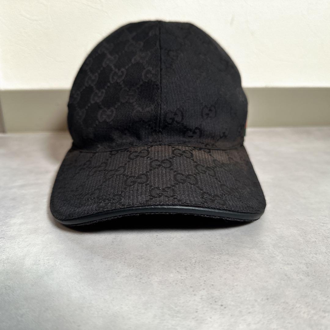 GUCCI グッチ シェリー キャップ GG柄 ブラック ベースボール 帽子
