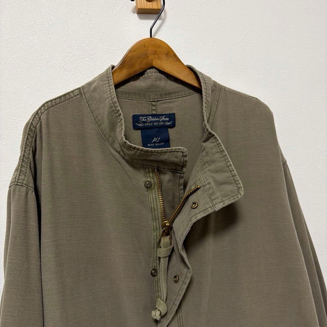 REMI RELIFF NAVY LABEL バックサテンモッズコート L