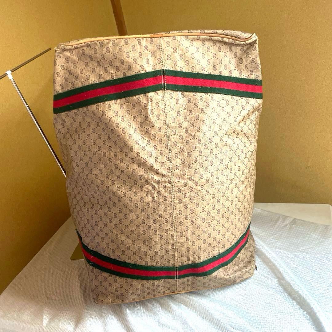 GUCCI グッチ　ボストンバック　シェリー　マイクロGG 大容量　ポーチ付き