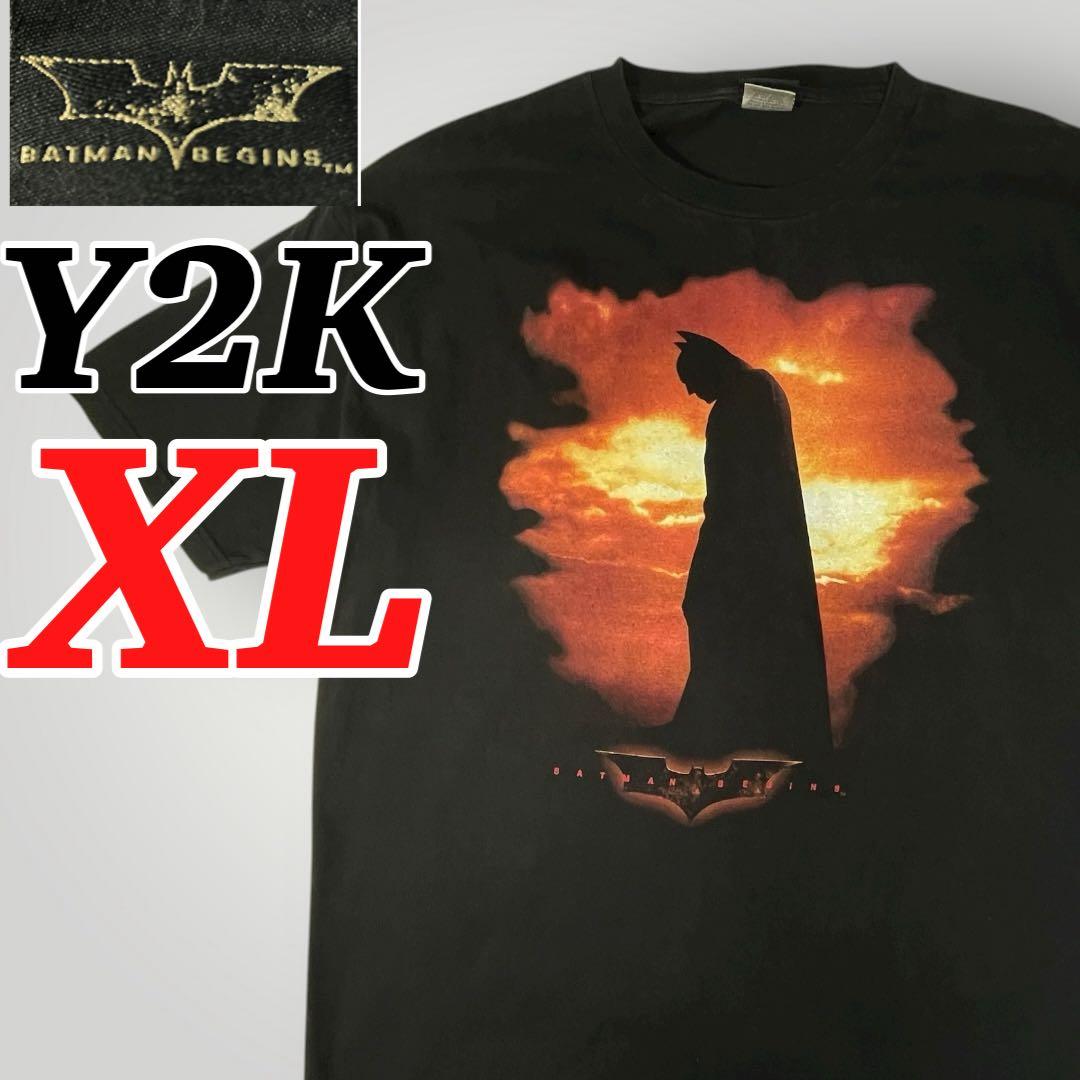 希少Y2K 00s バットマンビギンズ 映画Tシャツ USAムービーTシャツ製