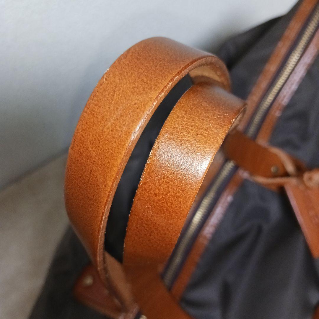 【極美品】HALEINE アレンヌ ナイロン×栃木レザー ボストンバッグ