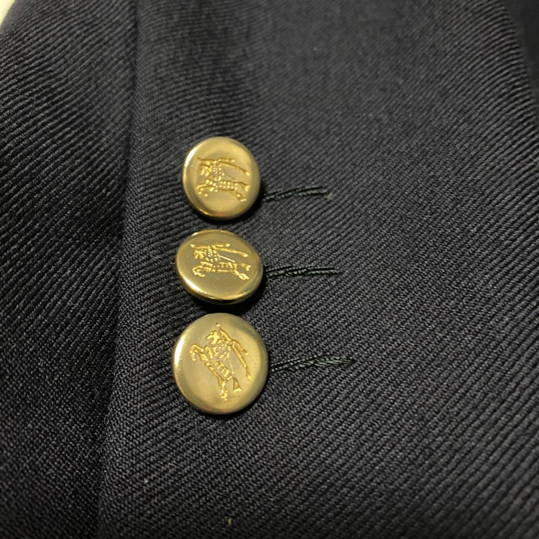【極美品】Burberry’s　英国製　大きい　紺ブレ　金ボタン　ダブル　50S