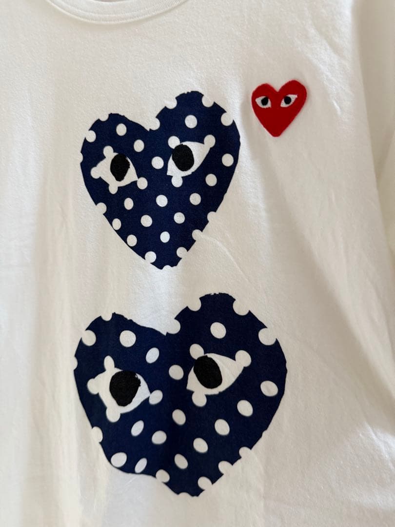 PLA COMME des GARÇONS ドットハートTシャツ Lサイズ