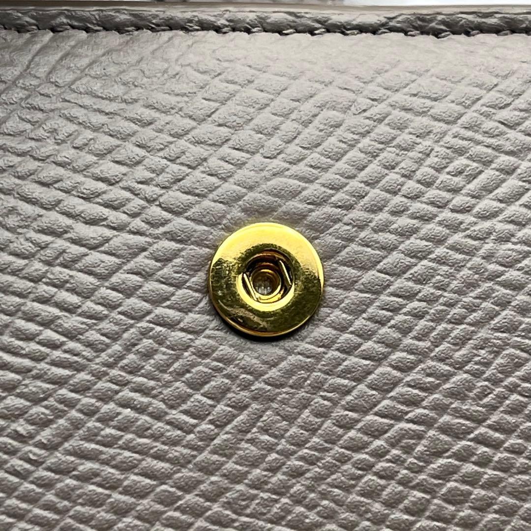 CELINE セリーヌ ストラップ ミディアム ウォレット グレージュ