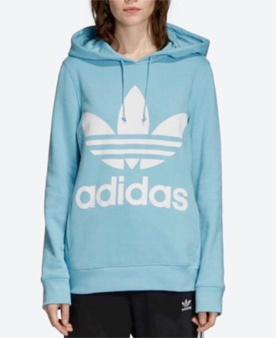新品 adidas originals アディダス パーカー フーディー 水色