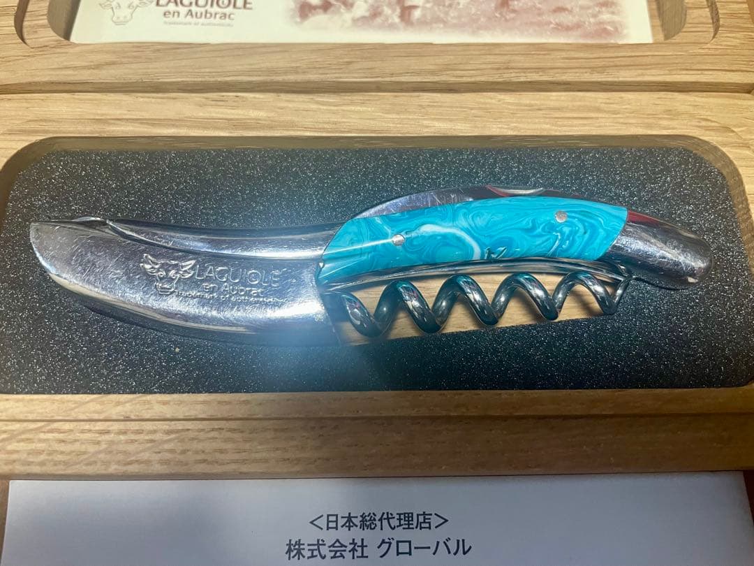 美品　ラギオール　Laguiole en Aubrac ソムリエナイフ　天然石