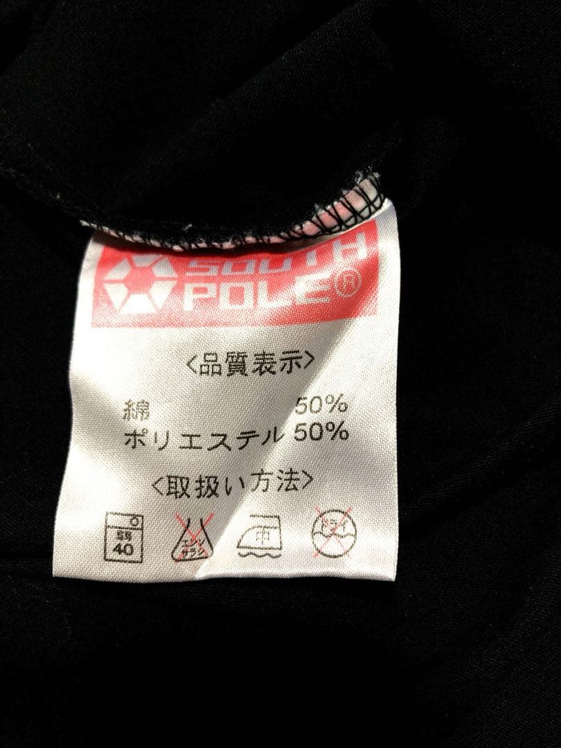 SOUTH POLE サウスポール　ノースリーブTシャツ　ブラック　L