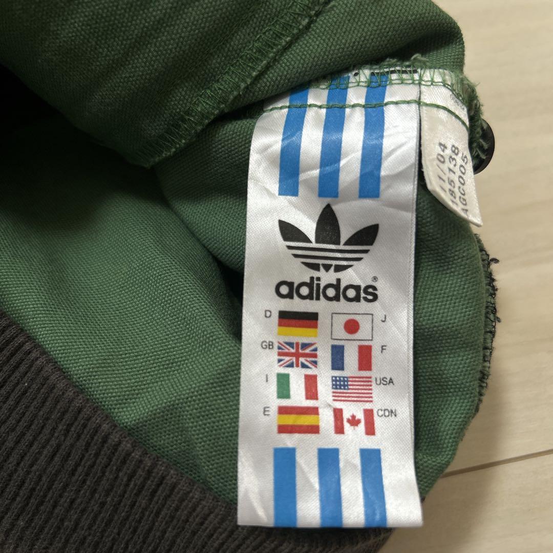 90s adidas デニムトラックジャケット トラックジャケット 緑 L