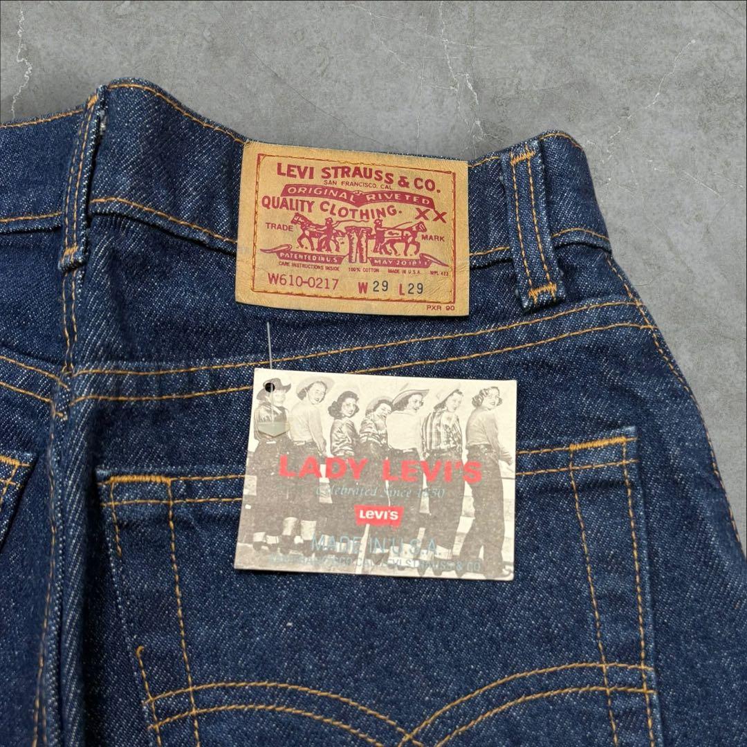 【希少】90sUSA製Levi'sリーバイスデッドストックレディースデニムW29