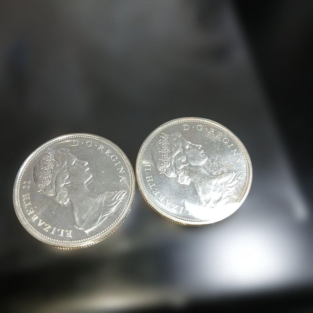 カナダプルーフ銀貨ヤングエリザベス×2枚セット