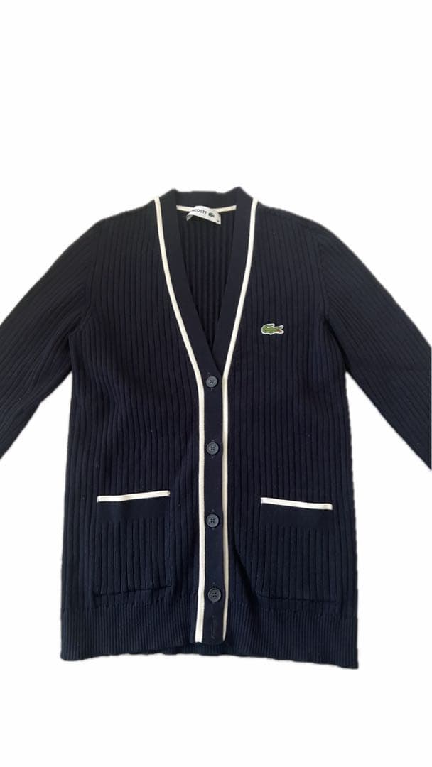 Lacoste 3Dカーディガン Sサイズ ネイビー