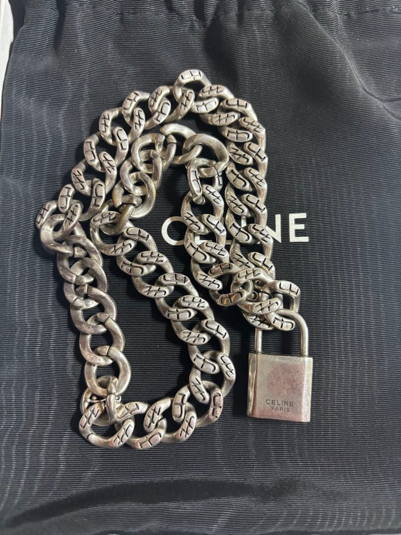 CELINE パドロック チェーンネックレス