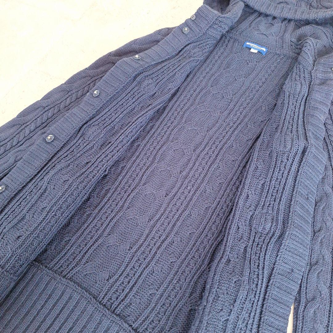 BURBERRY BLUE LABEL ケーブルニット ロングカーディガン 美品