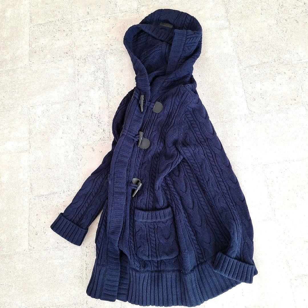 BURBERRY BLUE LABEL ケーブルニット ロングカーディガン 美品