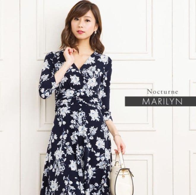 極美品♥ミミグラント マリリン ツイスト ノクターン ワンピース 薔薇 XLT