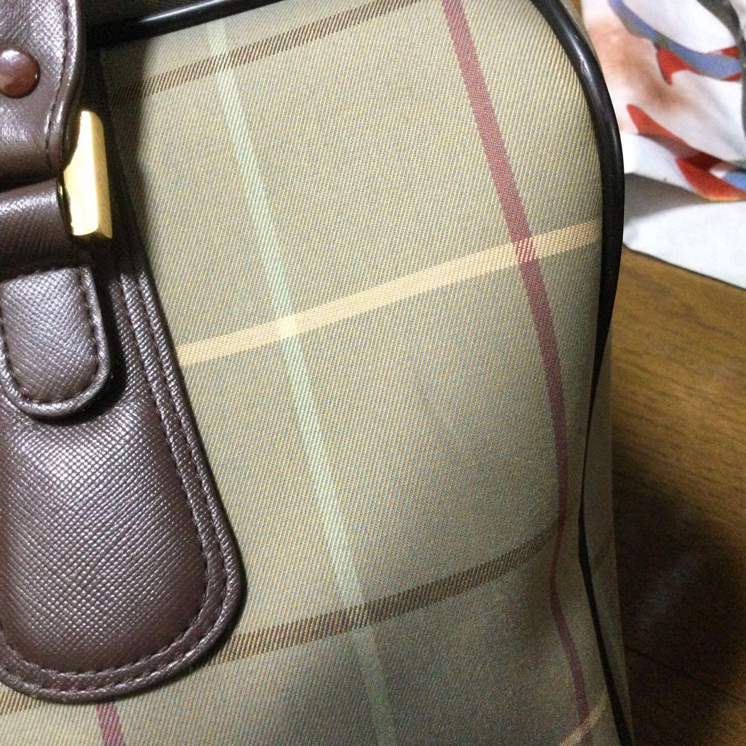 ★早い者勝ちSALE！★ BURBERRY カーキ チェック ボストンバッグ
