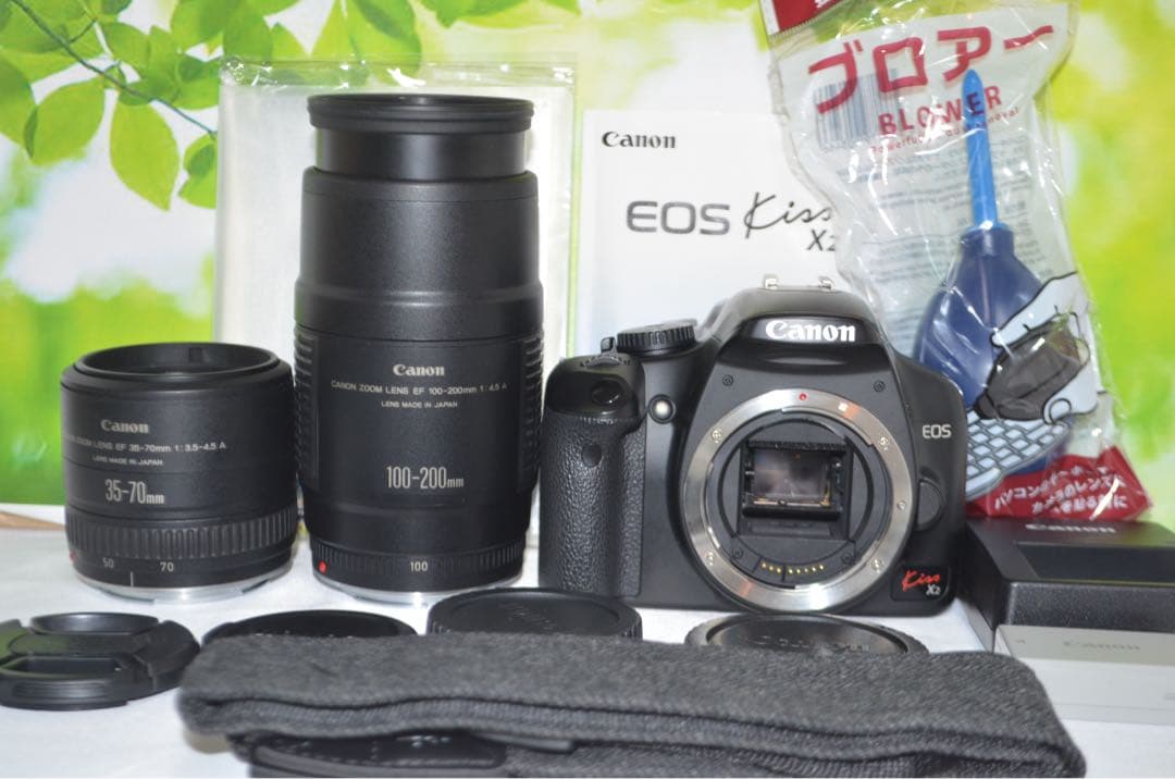 ✨美品✨Canon Kiss X2✨すぐ使える✨入門モデル✨ダブルレンズ✨