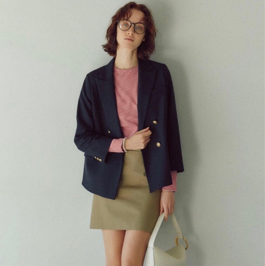【23年モデル】Mila Owen　金釦ダブルブレザーコンパクトジャケット